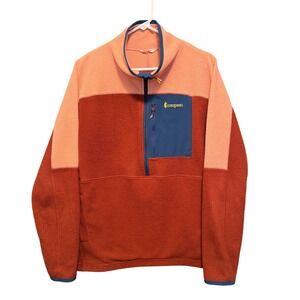 Cotopaxi Abrazo Half-Zip Fleece Jacket XL Mens Orange Rust Colorblock Pullover